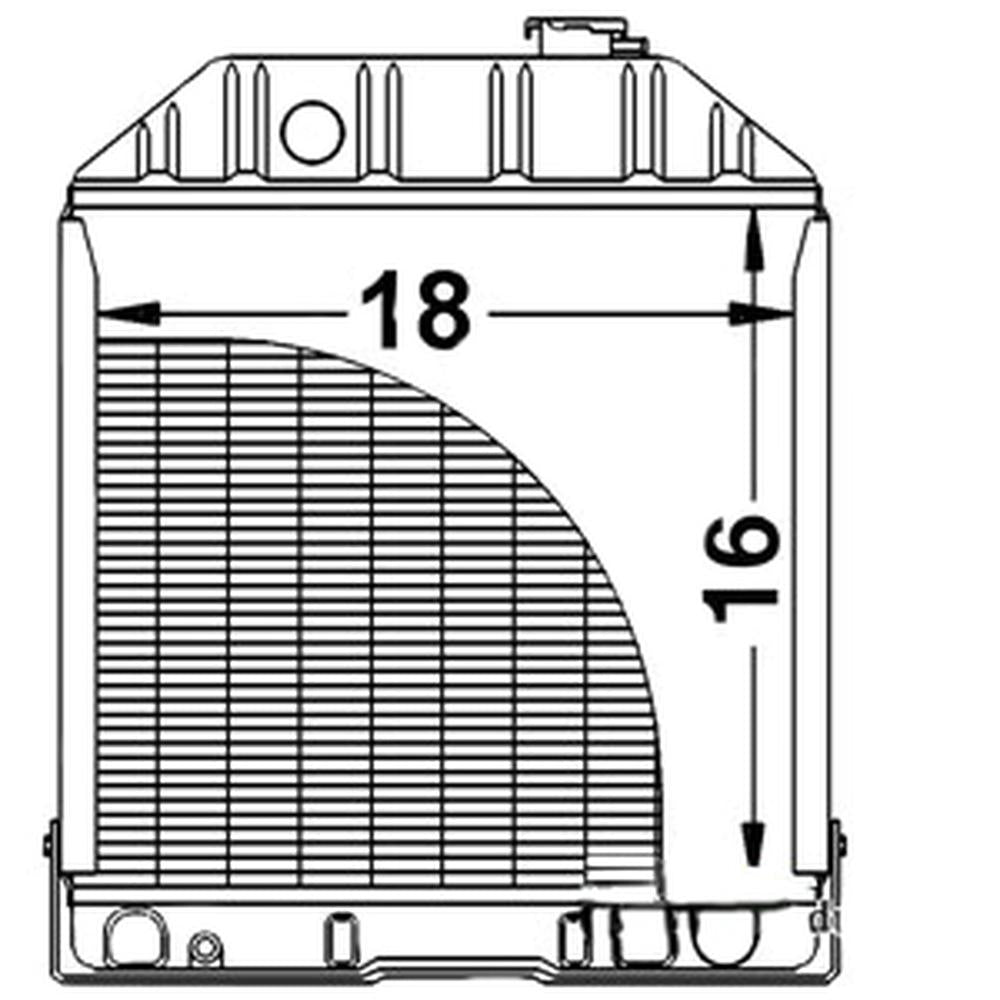 New Radiator C7NN8005N Fits Ford Tractor 3910 4110 420 445 4610 515 530A 531 532