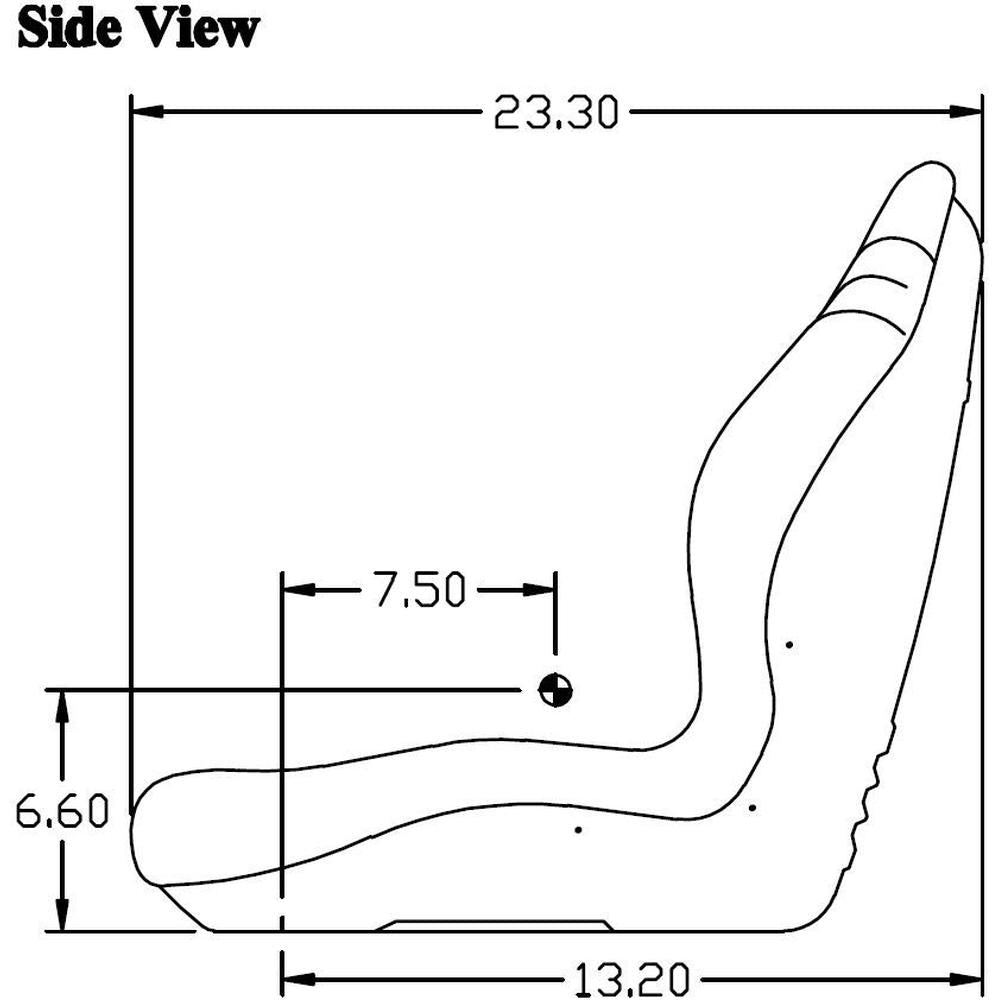 00367800 Black Vinyl Seat Fits Simplicity Broadmoor Series Cobalt Series