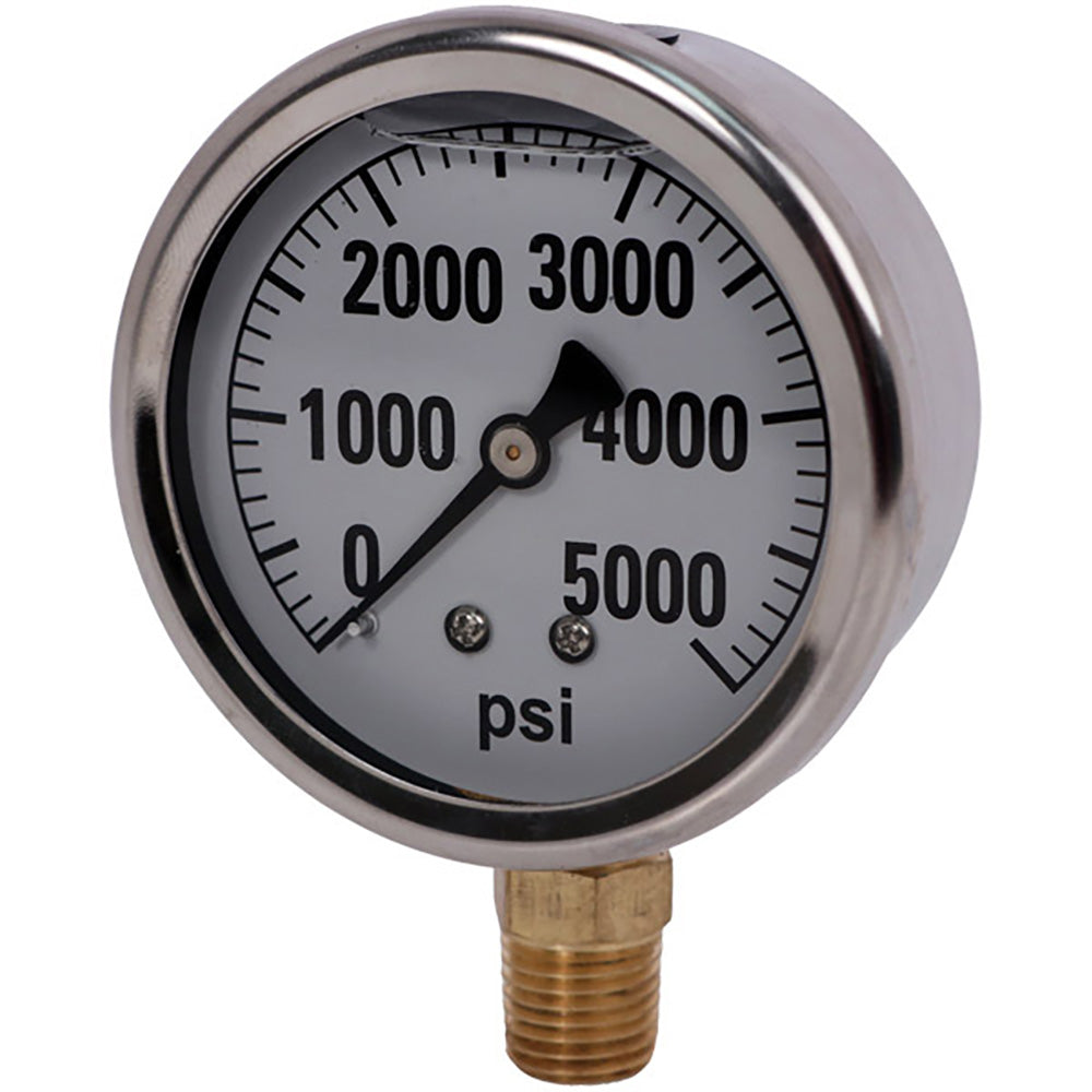 New Aftermarket Replacement 5000 PSI Pressure Gauge Liquid Filled 920-GG5000