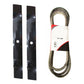 GX20072 Blade & Belt Kit Fits John Deere 102 105 108 115 125 135 D100 D105 D110